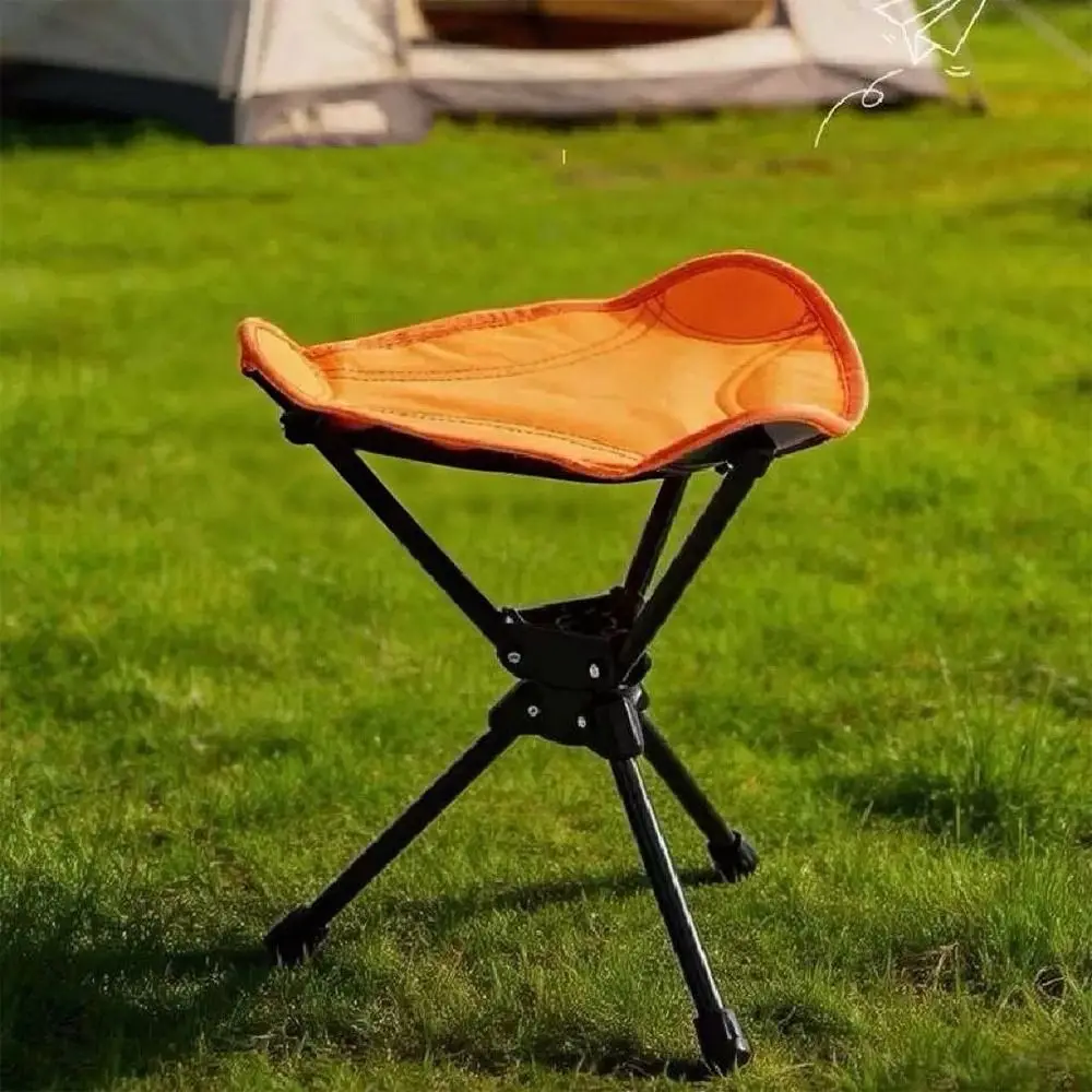 Three Legged Folding Rotating Stool Foldable Strong Load-Bearing Camping Stool Wear-Resistant Multifunctional Mazza Stool Three Legged Folding Rotating Stool Foldable Strong Load-Bearing Camping Stool Wear-Resistant Multifunctional Mazza Stool - Image 2