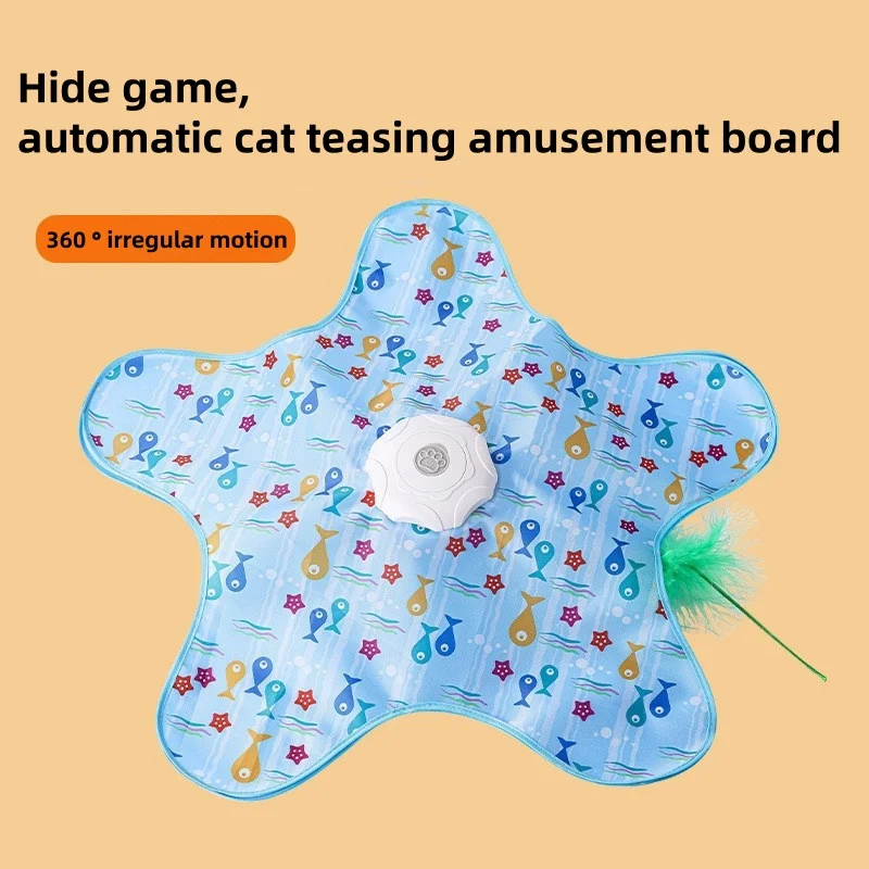 Katzenjagd-Teppich, Neckstab, Fünfzackiger Stern Spielzeug, Automatisch Rotierendes Rad, Selbstspielzeug, Versteckhaube, Interaktives Katzenspielzeug Katzenjagd-Teppich, Neckstab, Fünfzackiger Stern Spielzeug, Automatisch Rotierendes Rad, Selbstspielzeug, Versteckhaube, Interaktives Katzenspielzeug - Image 7
