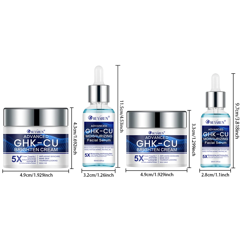 Suyarun Ghk-Cu Creme &Amp; Serum - Anti-Aging Gesichtspflege, Straffend Und Feuchtigkeitsspendend Für Alle Hauttypen, Geeignet Für Frauen. Suyarun Ghk-Cu Creme &Amp; Serum - Anti-Aging Gesichtspflege, Straffend Und Feuchtigkeitsspendend Für Alle Hauttypen, Geeignet Für Frauen. - Image 4