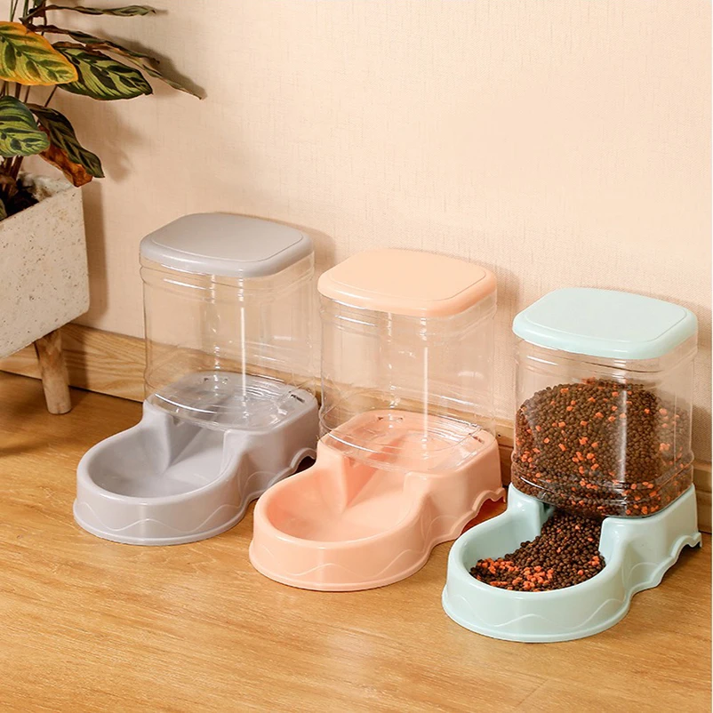 Automatic Pet Feeder Cat Drinking Bowl Cat Bowl Large Capacity Dog Bowl 3.8L Combination Food Storage Bucket Pet Supplies Automatic Pet Feeder Cat Drinking Bowl Cat Bowl Large Capacity Dog Bowl 3.8L Combination Food Storage Bucket Pet Supplies