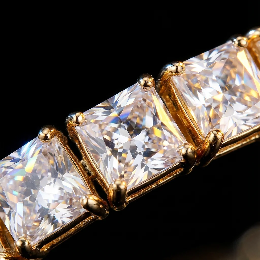 Funkelnde Zirkon-Tennisarmbänder Für Damen Modische Kristallketten-Handarmbänder Trendige Party-Verlobungs-Hochzeits-Charm-Schmuckstücke Funkelnde Zirkon-Tennisarmbänder Für Damen Modische Kristallketten-Handarmbänder Trendige Party-Verlobungs-Hochzeits-Charm-Schmuckstücke - Image 5