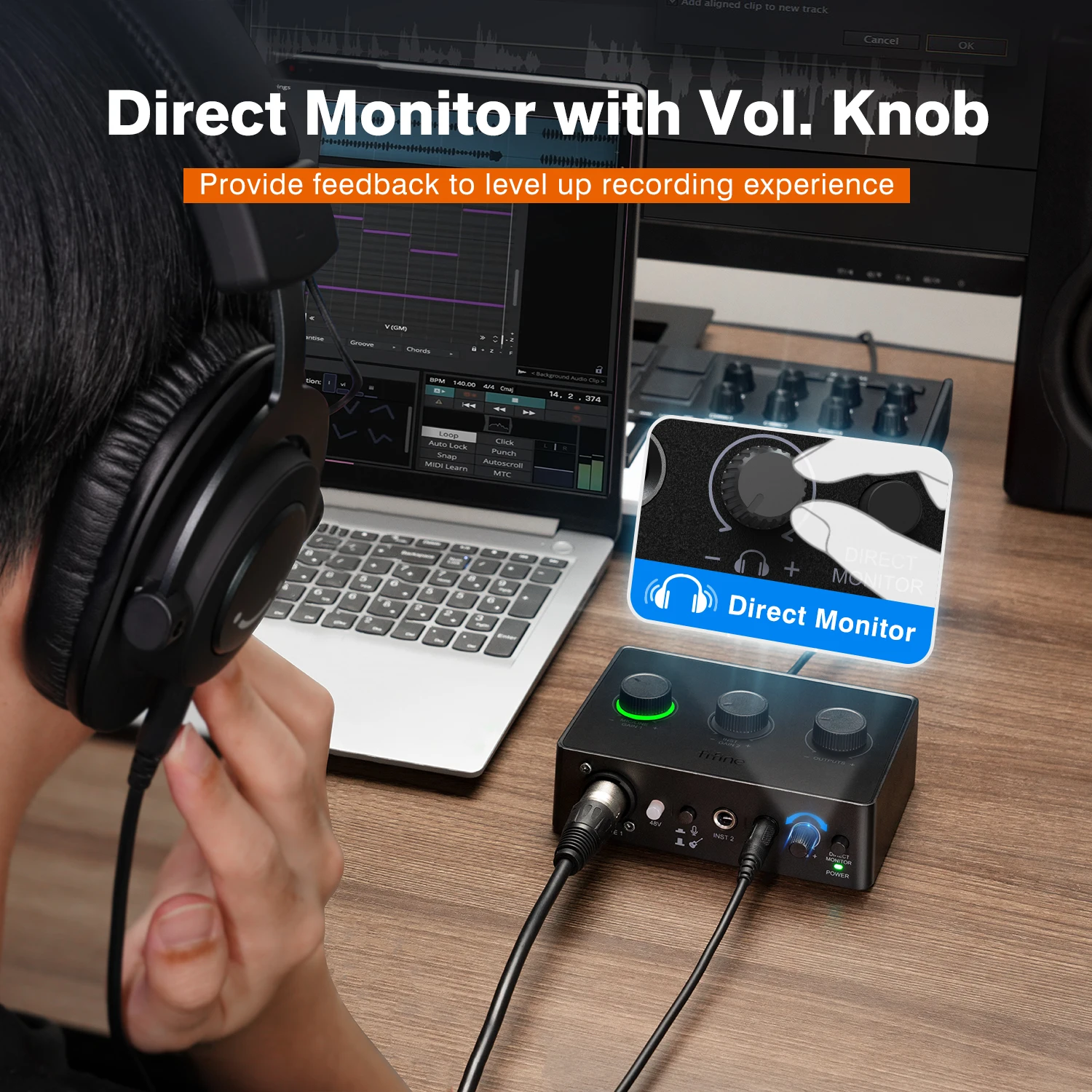 Fifine Ampli1 Audio-Interface Für Xlr-Mikrofon – Tonmischer Mit Gain-Regler &Amp; 48V Phantomspeisung Für Podcast Fifine Ampli1 Audio-Interface Für Xlr-Mikrofon – Tonmischer Mit Gain-Regler &Amp; 48V Phantomspeisung Für Podcast - Image 5