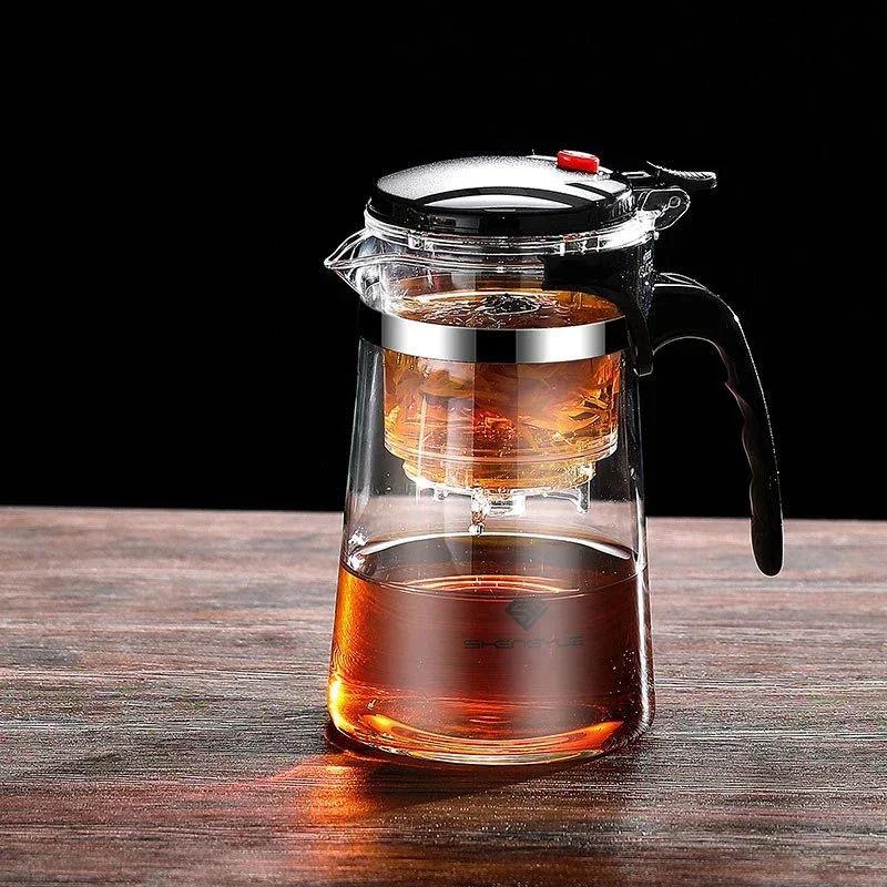 Justinlau Glas-Teekanne Mit Tee-Wasser-Trennung – Hitzebeständige Kung-Fu-Teekanne Mit Integriertem Teefilter Justinlau Glas-Teekanne Mit Tee-Wasser-Trennung – Hitzebeständige Kung-Fu-Teekanne Mit Integriertem Teefilter - Image 3