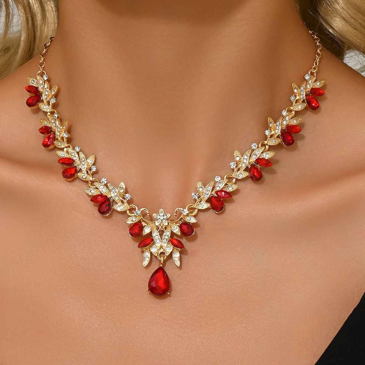 1 Stück Damenmode Geometrischer Wassertropfen Anhänger Halskette Schmuck Geeignet Für Datum, Party, Festival Geschenk-2168 1 Stück Damenmode Geometrischer Wassertropfen Anhänger Halskette Schmuck Geeignet Für Datum, Party, Festival Geschenk-2168 - Image 3