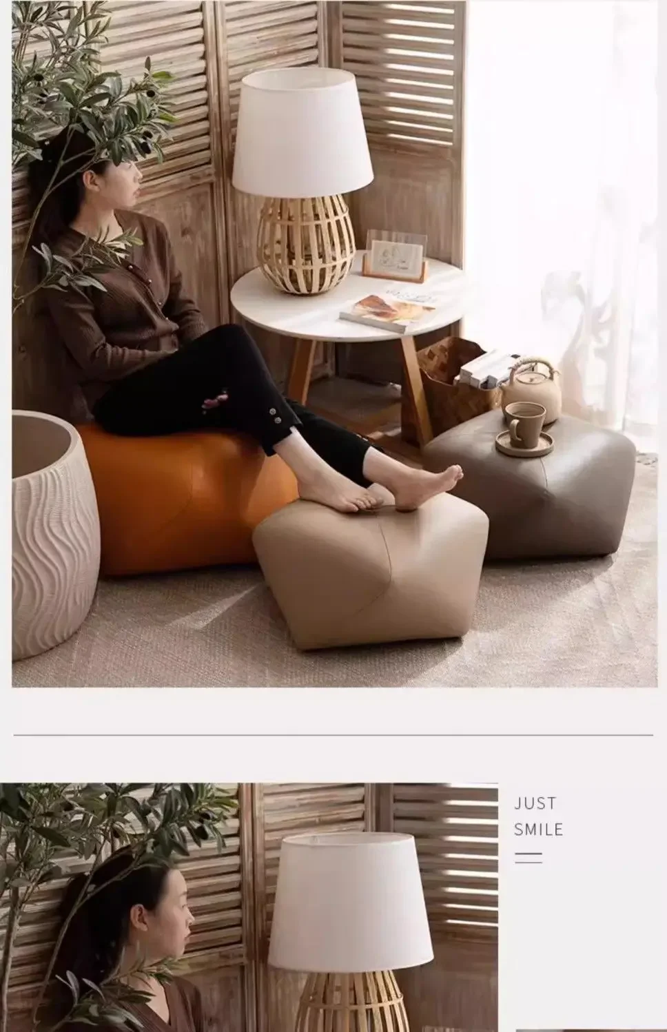 Solid Wood Octagonal Stool For Home Use, Shoe Changing Sofa, Footrest, Low Stool, Makeup Seat, Pedestal Solid Wood Octagonal Stool For Home Use, Shoe Changing Sofa, Footrest, Low Stool, Makeup Seat, Pedestal - Image 16