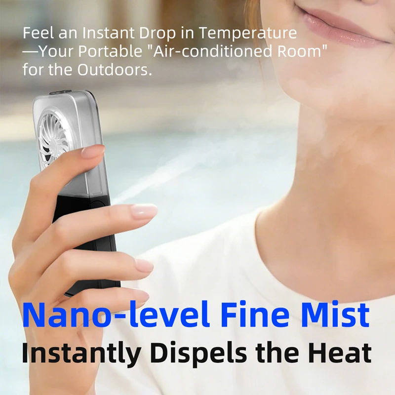 Lenovo Mini Nebelventilator – Usb-Aufladbarer Luftkühler Mit Digitalanzeige Lenovo Mini Nebelventilator – Usb-Aufladbarer Luftkühler Mit Digitalanzeige - Image 2