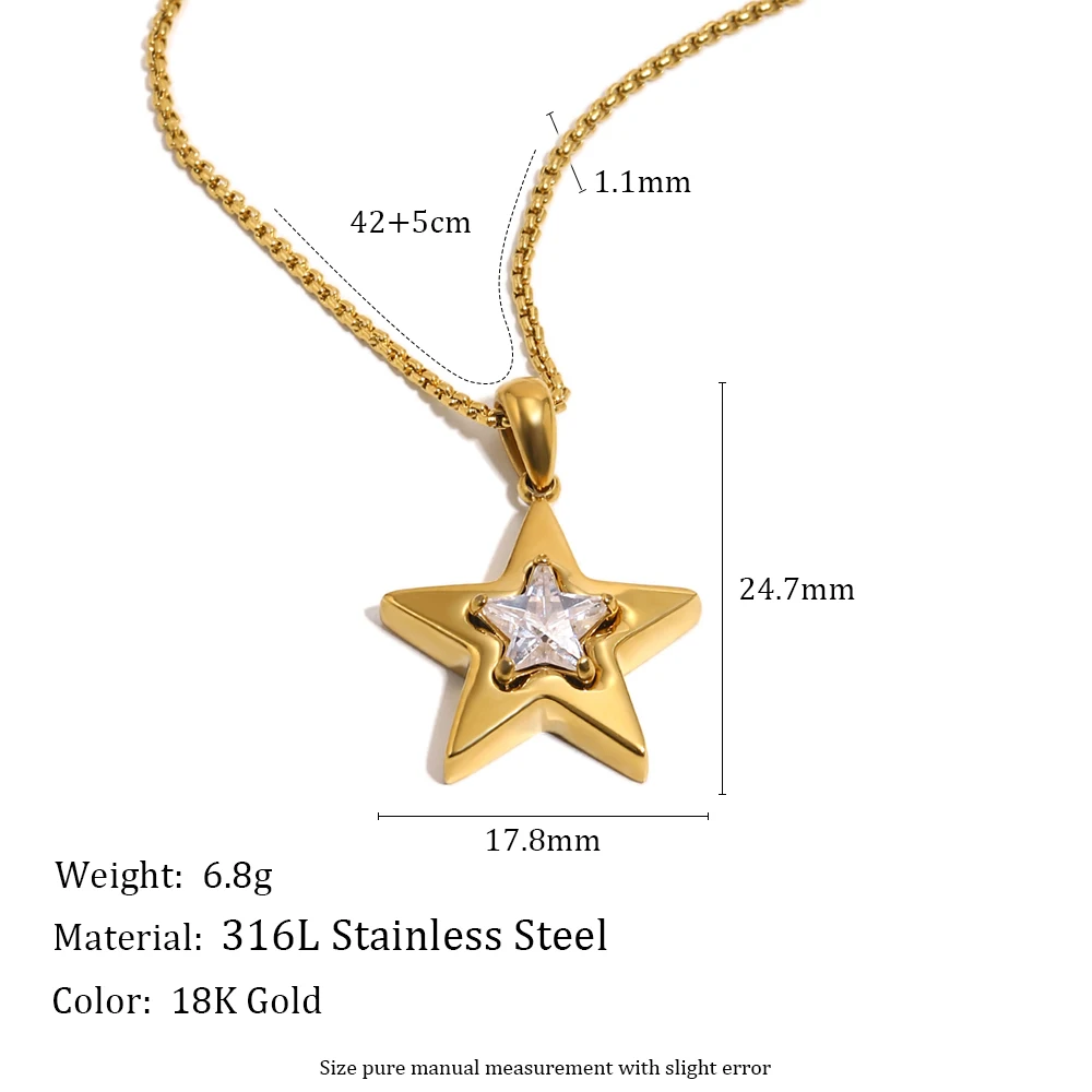 E.b.belle Halskette Mit Wassertropfen-Zirkon-Anhänger Für Damen, 18 Karat Vergoldete Edelstahl-Halsketten, Eleganter Damenschmuck, Geschenk E.b.belle Halskette Mit Wassertropfen-Zirkon-Anhänger Für Damen, 18 Karat Vergoldete Edelstahl-Halsketten, Eleganter Damenschmuck, Geschenk - Image 8