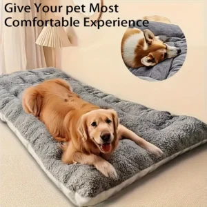 Adorable Rectangle Oversized Plush Dog Cat Bed Ultra Soft Polyester Pet Crate Pad Mat Sofa for All Size Cats Dogs