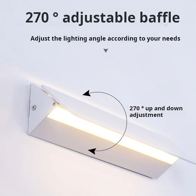 Indoor Led Wand Lampe Einstellbare Winkel Aluminium Legierung Wand Licht Hause Wohnzimmer Schlafzimmer Eitelkeit Spiegel Nachttisch Lichter Indoor Led Wand Lampe Einstellbare Winkel Aluminium Legierung Wand Licht Hause Wohnzimmer Schlafzimmer Eitelkeit Spiegel Nachttisch Lichter - Image 2