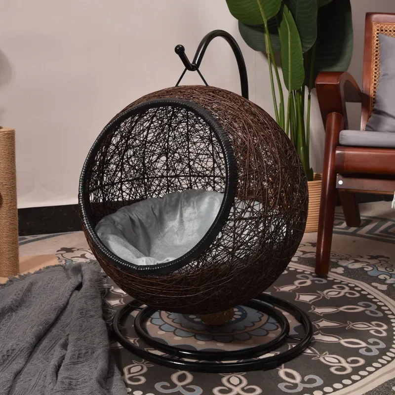 Cat Hanging Basket Hammock Cat Nest Semi-Enclosed Pet Furniture Luxury Cat Bed Pet Supplies Pet Toys Cat Hanging Basket Hammock Cat Nest Semi-Enclosed Pet Furniture Luxury Cat Bed Pet Supplies Pet Toys - Image 4