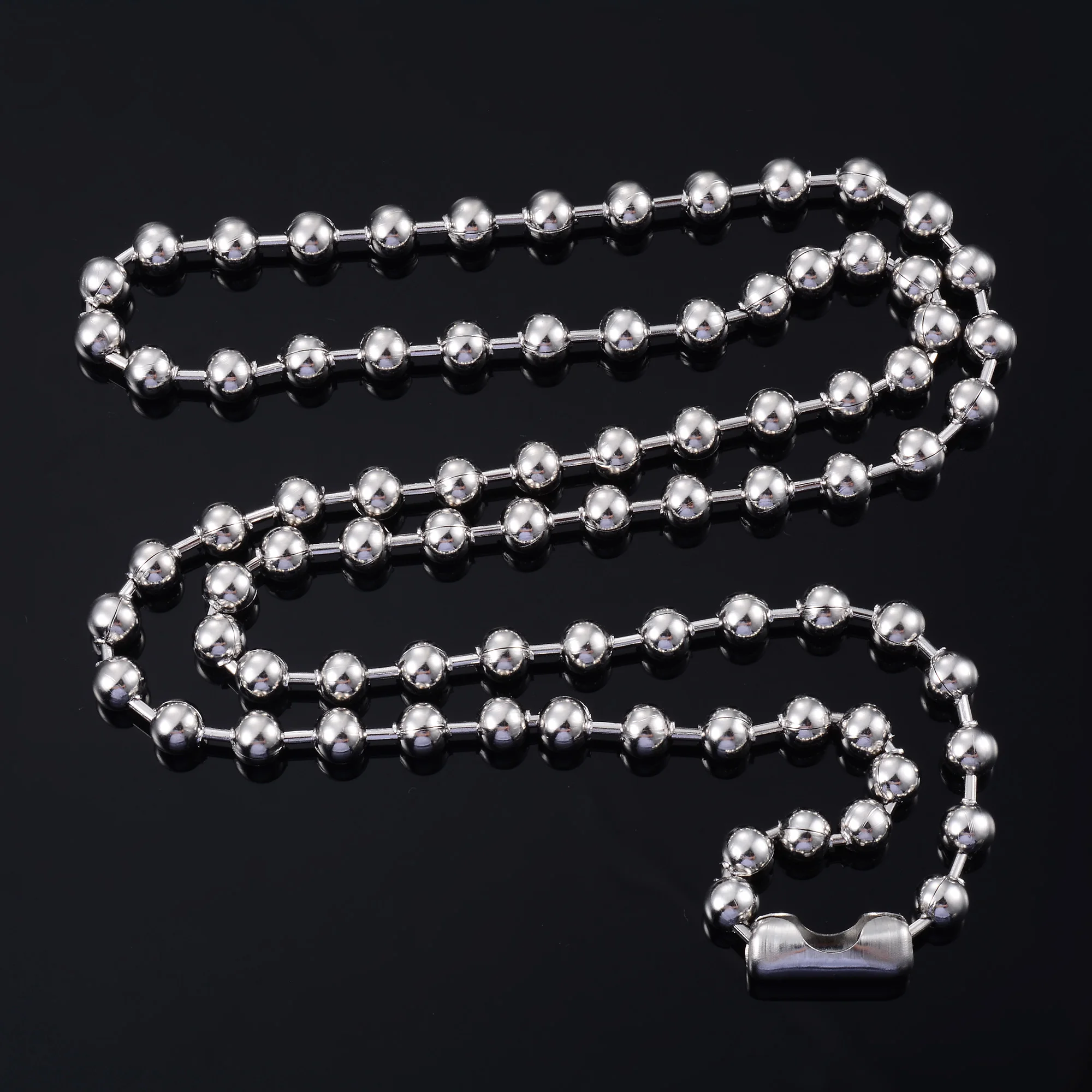 Round Bead Chain On The Neck Rolo Ball Necklace Stainless Steel Jewelry Accessories For Women Men Waterproof Choker Silver Color Round Bead Chain On The Neck Rolo Ball Necklace Stainless Steel Jewelry Accessories For Women Men Waterproof Choker Silver Color - Image 8