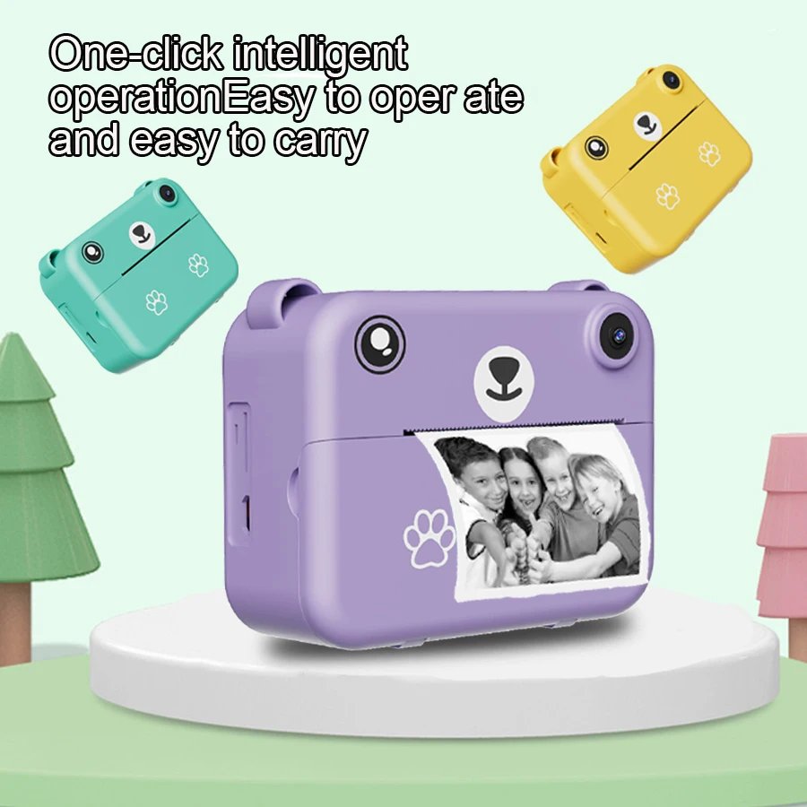 Digital Children Camera Photography Instant Print Photo 1080P Hd Video Recorder Mini Thermal Printer Educational Birthday Gifts Digital Children Camera Photography Instant Print Photo 1080P Hd Video Recorder Mini Thermal Printer Educational Birthday Gifts - Image 4
