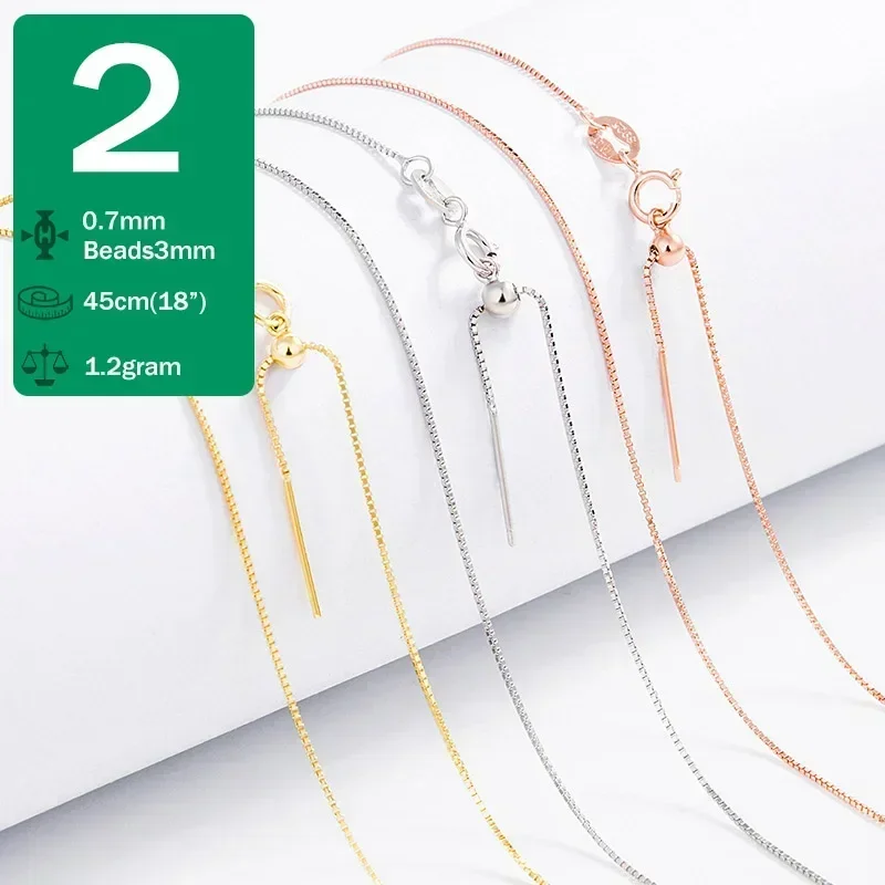 Trustdavis Real 925 Silver Box Cross Chain Fashion Universal Necklace For Women Daily Diy Pendant Necklace Fine Jewelry Dc27 Trustdavis Real 925 Silver Box Cross Chain Fashion Universal Necklace For Women Daily Diy Pendant Necklace Fine Jewelry Dc27 - Image 8