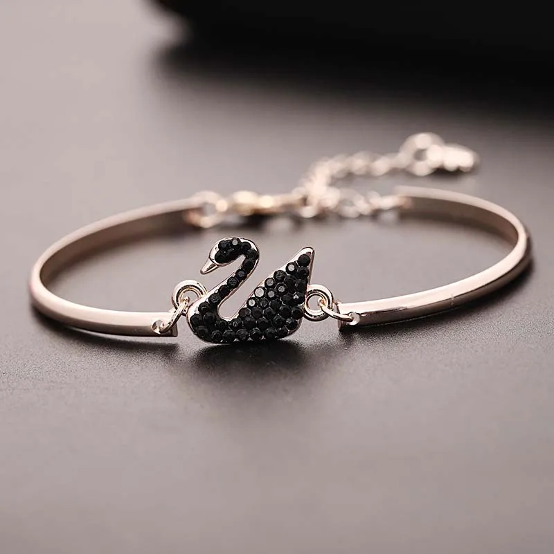 Luxus Zirkon Charm Armband Schmuck Zubehör Für Frauen Party Geschenke Mode Gold Rose Gold Schwan Armreif Luxus Zirkon Charm Armband Schmuck Zubehör Für Frauen Party Geschenke Mode Gold Rose Gold Schwan Armreif - Image 10