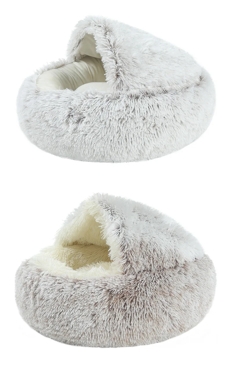 Autumn And Winter Soft Plush Pet Bed And Pet Bed Winter Warm And Cold Plush Comforter Nest Shell Cat Nest Semi-Enclosed Cat Nest Autumn And Winter Soft Plush Pet Bed And Pet Bed Winter Warm And Cold Plush Comforter Nest Shell Cat Nest Semi-Enclosed Cat Nest - Image 25