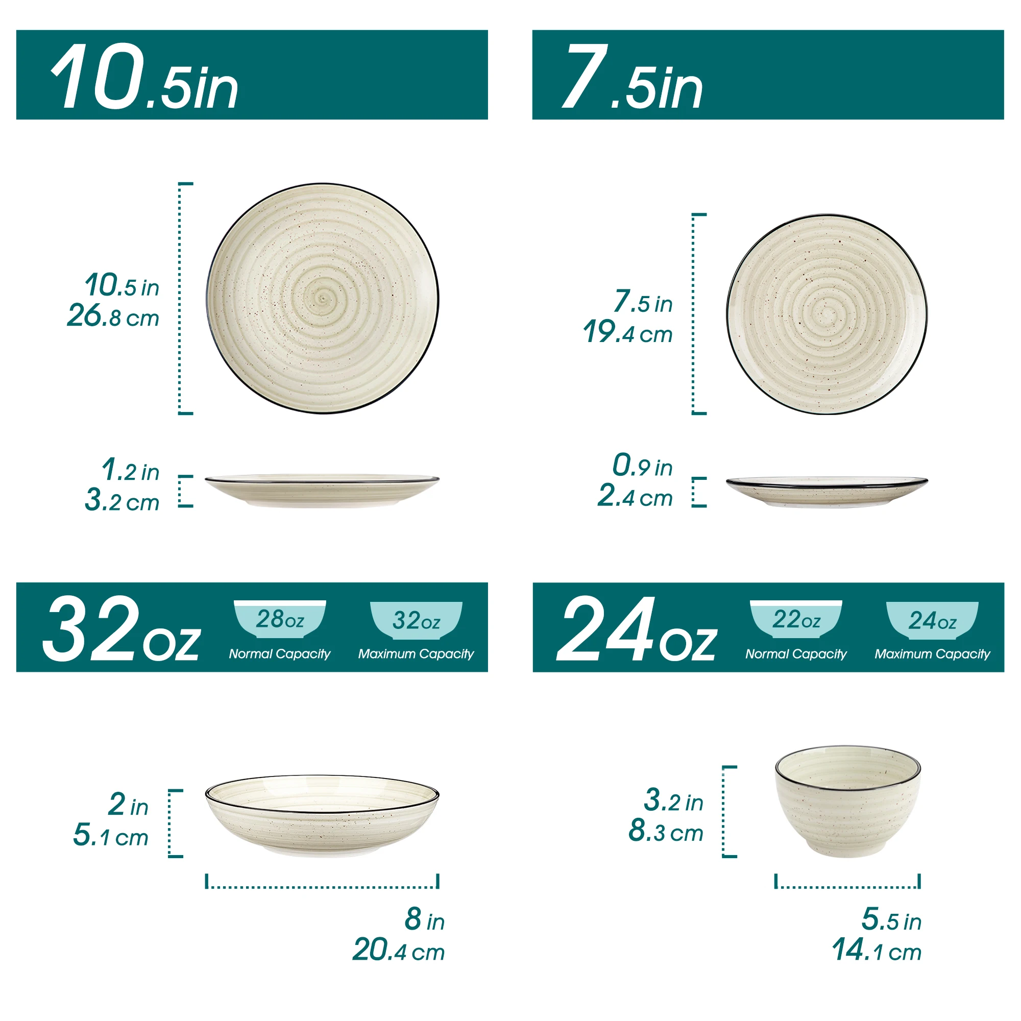 Vancasso 24/48 Stück Beige Teller Geschirrs Ets Keramik Geschirr Setzt Hand Bemalte Spirale Mit 6 Teller/Dessert/Suppe/Schüssel Vancasso 24/48 Stück Beige Teller Geschirrs Ets Keramik Geschirr Setzt Hand Bemalte Spirale Mit 6 Teller/Dessert/Suppe/Schüssel - Image 2