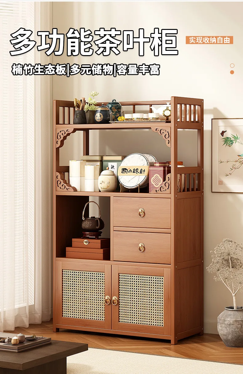 Multifunctional Furniture With Drawers &Amp; Shelves, Kitchen Cupboard, Living Room Storage Organizer, Tea Table Cabinet Multifunctional Furniture With Drawers &Amp; Shelves, Kitchen Cupboard, Living Room Storage Organizer, Tea Table Cabinet - Image 5