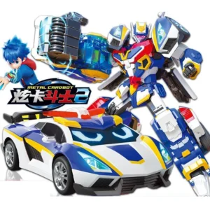 Metall Cardbot BLUE COP S W Transformierender Roboter-Auto Spielzeugfigur ABS Transformationsmodell Bot Geschenk 2025