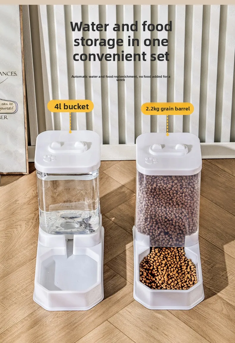 4L Large Capacity Automatic Cat Feeder &Amp; Waterer Set | Gravity Pet Food Dispenser For Cats &Amp; Dogs | Bpa-Free &Amp; Non-Electric Safe 4L Large Capacity Automatic Cat Feeder &Amp; Waterer Set | Gravity Pet Food Dispenser For Cats &Amp; Dogs | Bpa-Free &Amp; Non-Electric Safe - Image 12