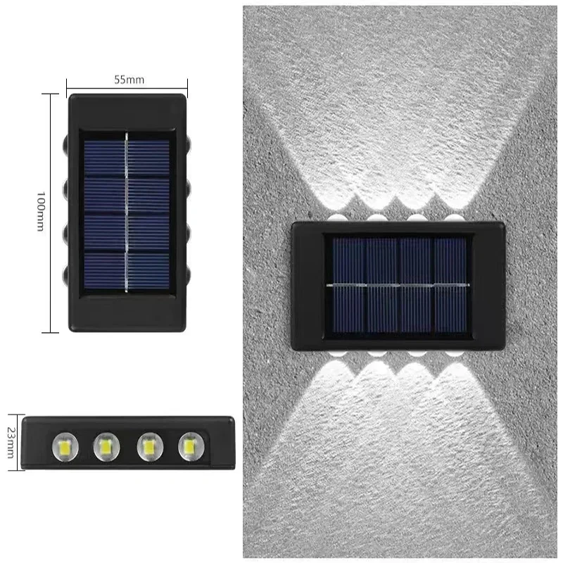 Solar-Led-Leuchte, Wasserdichte Außenwandlampe, Dämmerungssensor-Zaunbeleuchtung Für Garten, Hof, Veranda, Gehweg, Camping Und Heimdekoration Solar-Led-Leuchte, Wasserdichte Außenwandlampe, Dämmerungssensor-Zaunbeleuchtung Für Garten, Hof, Veranda, Gehweg, Camping Und Heimdekoration - Image 11