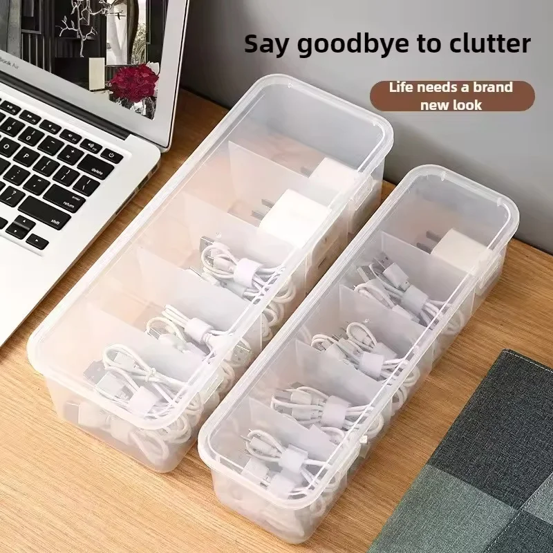 Transparenter Datenkabel-Organizer, Klassifizierung, Staubdichter Karten-Organizer Mit Deckel, Unordnung, Sammelbox Für Büro Und Zuhause Transparenter Datenkabel-Organizer, Klassifizierung, Staubdichter Karten-Organizer Mit Deckel, Unordnung, Sammelbox Für Büro Und Zuhause - Image 3