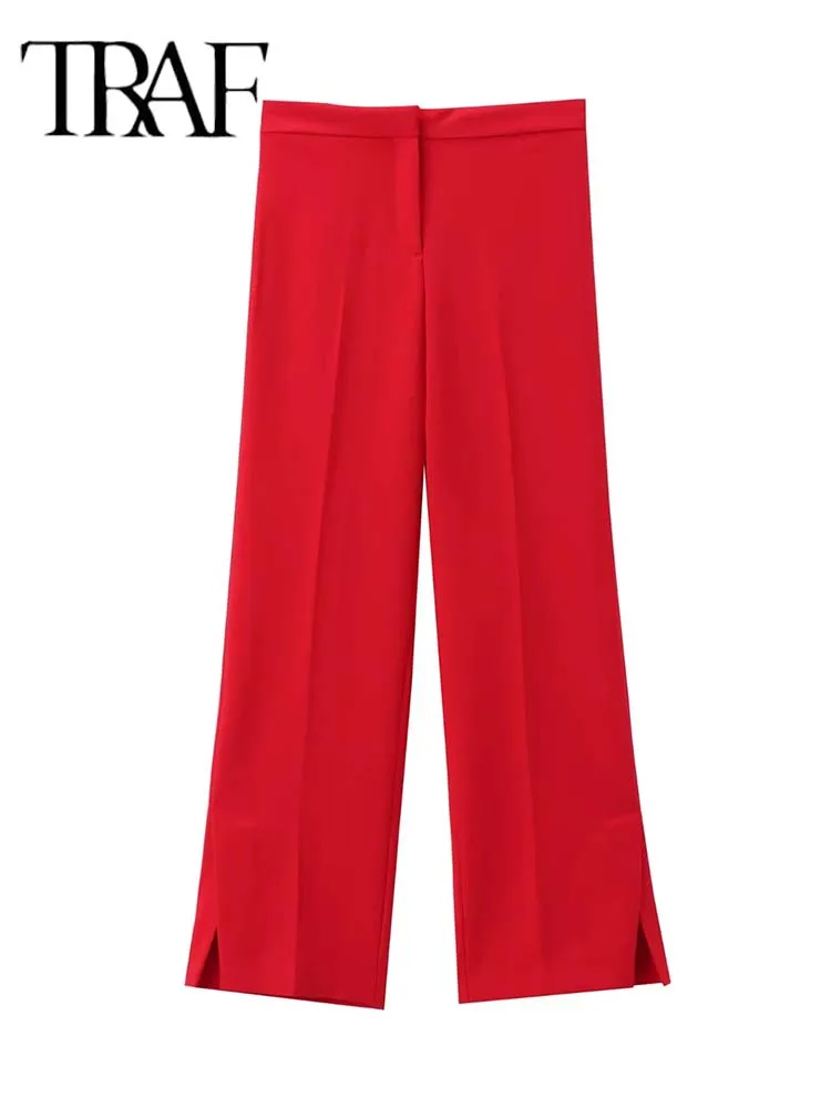 Frauen 2-Teiliges Set Neue Mode Büro Weste Top + Split Gerade Bein Hosen Frauen Anzug Formale Zwei Stück Set Frauen Outfit Frauen 2-Teiliges Set Neue Mode Büro Weste Top + Split Gerade Bein Hosen Frauen Anzug Formale Zwei Stück Set Frauen Outfit - Image 4