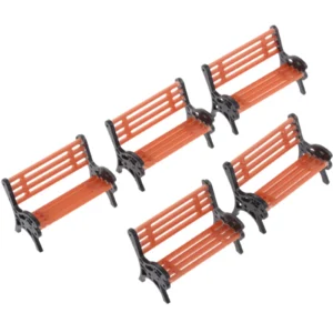 5 Teile/satz Modell Park Bench 1:30 Mini Garten Ornament Miniatur Landschaft Handwerk DIY Figuren Decor Szene Display Simulation Spielzeug