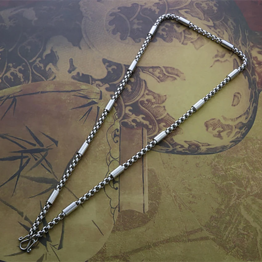 Neue Edelstahl Männer Und Frauen Halskette Quadratische Perle L Anhänger Buddha Kette Schmuck Geschenk Heißer Verkauf Neue Edelstahl Männer Und Frauen Halskette Quadratische Perle L Anhänger Buddha Kette Schmuck Geschenk Heißer Verkauf
