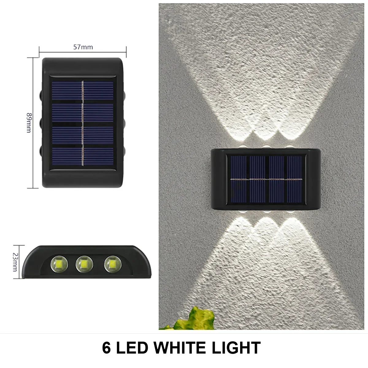 Solar-Led-Leuchte, Wasserdichte Außenwandleuchte, Dämmerungssensor-Zaunbeleuchtung Für Garten, Hof, Veranda, Gehweg, Camping, Heim-Dekoration Solar-Led-Leuchte, Wasserdichte Außenwandleuchte, Dämmerungssensor-Zaunbeleuchtung Für Garten, Hof, Veranda, Gehweg, Camping, Heim-Dekoration - Image 9