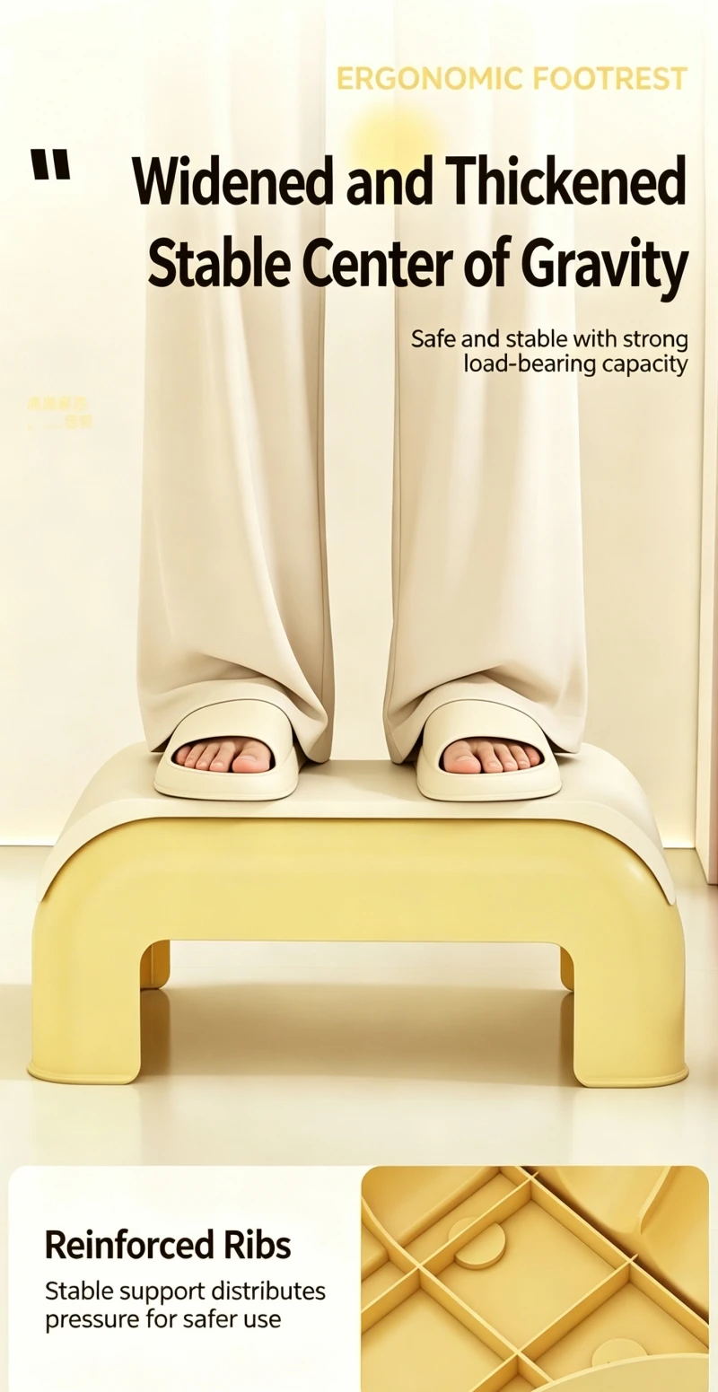 Anti Slip Toilet Stool Squat Adult Bathroom Footstool 16.5Cm Heavy Duty Squatting Step Foot Potty Mat For Pooping Rest Posture Anti Slip Toilet Stool Squat Adult Bathroom Footstool 16.5Cm Heavy Duty Squatting Step Foot Potty Mat For Pooping Rest Posture - Image 9