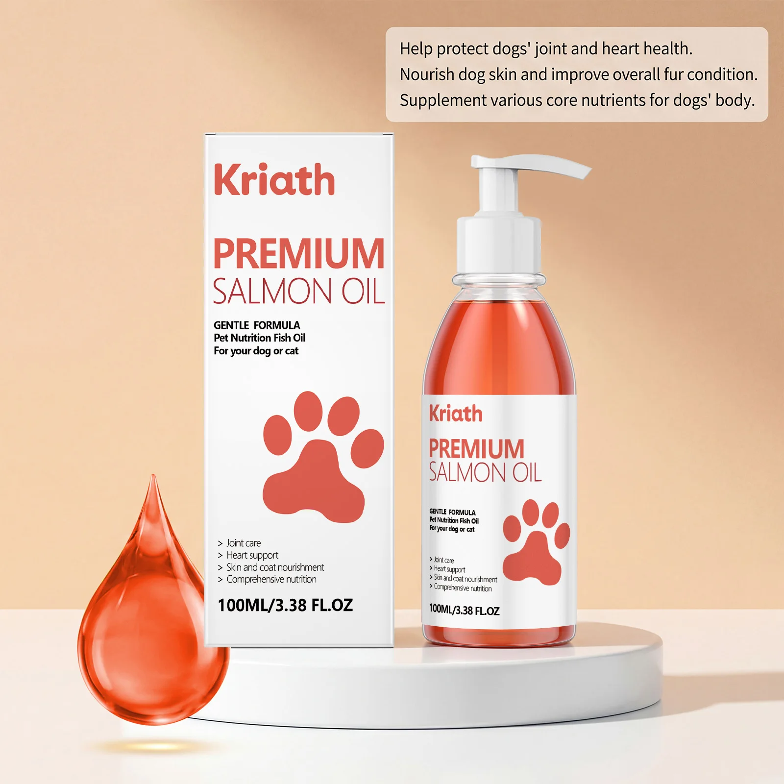 Premium Lachsöl Für Haustiere Omega 3 Glänzender Fellmantel Immununterstützung Fellpflege Herzgesundheit Hund Katze Herz Haut Nahrungsergänzungsmittel Premium Lachsöl Für Haustiere Omega 3 Glänzender Fellmantel Immununterstützung Fellpflege Herzgesundheit Hund Katze Herz Haut Nahrungsergänzungsmittel - Image 4