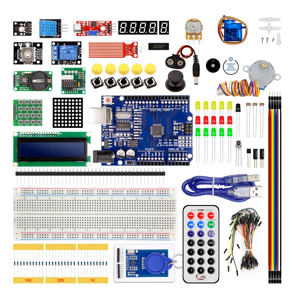 Complete Starter Kit Programming Learning Kit + 40 Projects For Arduino Uno R3 Starter Kit + Online Tutorial Diy Electronic Kit R3 Starter Kit
