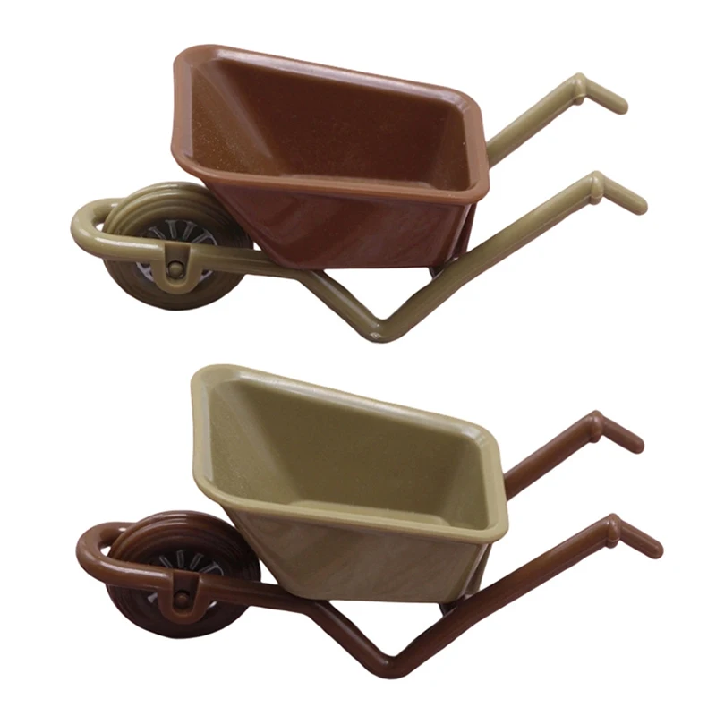1Pc 1:12 Dollhouse Miniature Cart Trolley Mini Trailer Farm Tool Model Garden Furniture Decor Toy 1Pc 1:12 Dollhouse Miniature Cart Trolley Mini Trailer Farm Tool Model Garden Furniture Decor Toy - Image 2