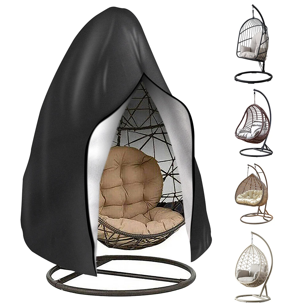 Terrassen-Ei-Stuhlhussen Mit Reißverschluss, Langlebig, Wasserdicht, Große Egg-Schaukel-Hüllen Aus Korbgeflecht, Wetterbeständig Für Den Außenbereich Terrassen-Ei-Stuhlhussen Mit Reißverschluss, Langlebig, Wasserdicht, Große Egg-Schaukel-Hüllen Aus Korbgeflecht, Wetterbeständig Für Den Außenbereich - Image 3