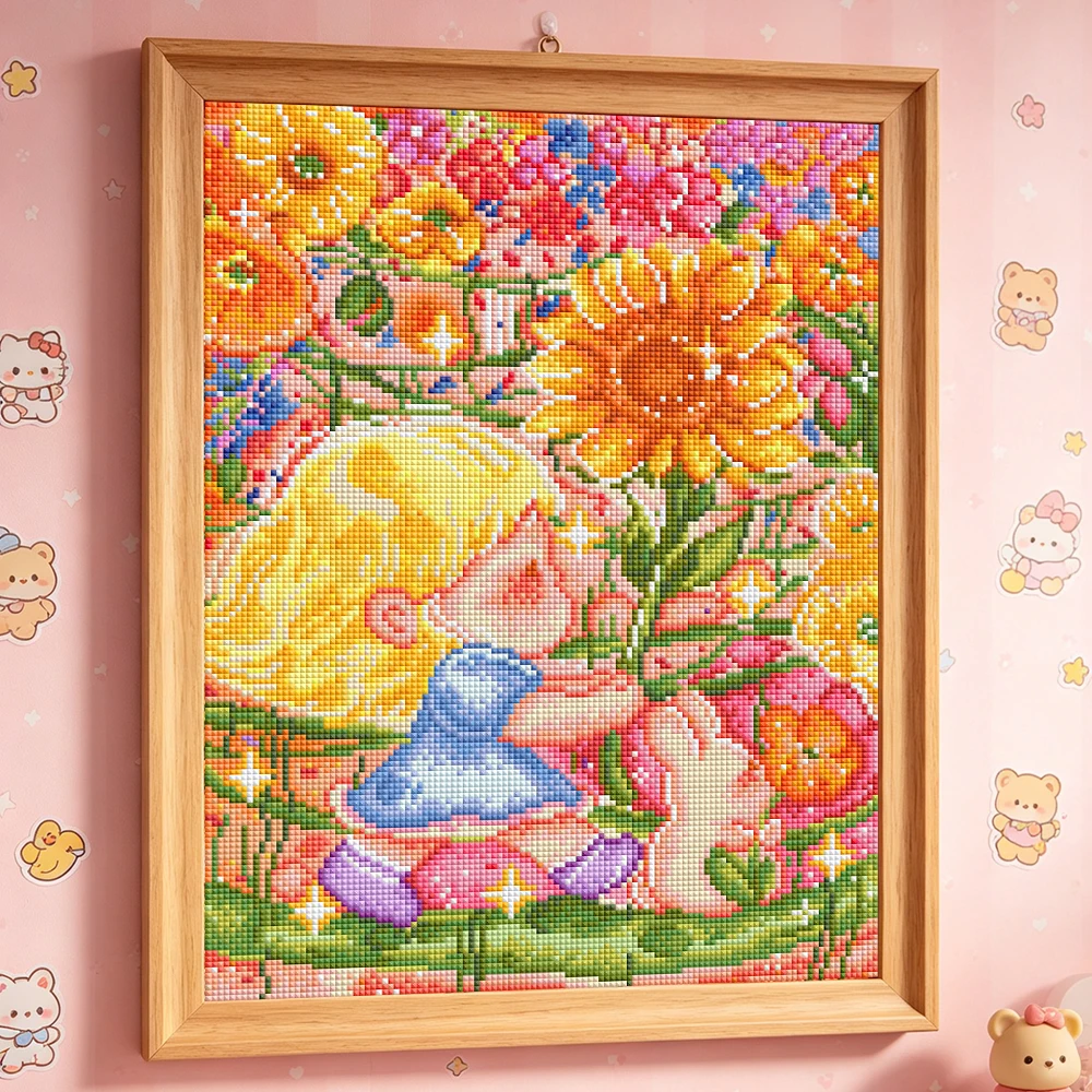 Homfun 5D Diamantbild Sonnenblumen-Mädchen – Vollquadratische Harzsteine Für Diy-Diamantstickerei Und Kreative Wandkunst Homfun 5D Diamantbild Sonnenblumen-Mädchen – Vollquadratische Harzsteine Für Diy-Diamantstickerei Und Kreative Wandkunst - Image 4