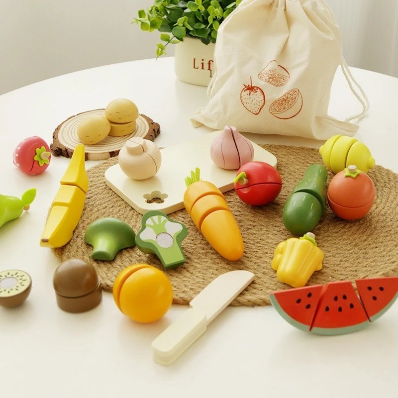 Wooden Simulation Kitchen Pretend Toy Classic Game Educational Toy For Children Kids Gift Cutting Vegetable Food Set Wooden Simulation Kitchen Pretend Toy Classic Game Educational Toy For Children Kids Gift Cutting Vegetable Food Set