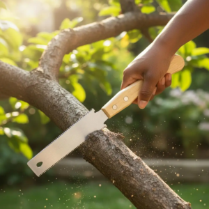Kleine Holzbearbeitungs-Handsäge mit Rutschfestem Holzgriff, Zugsäge mit Flexiblem Gleichschnitt für Holzarbeiten