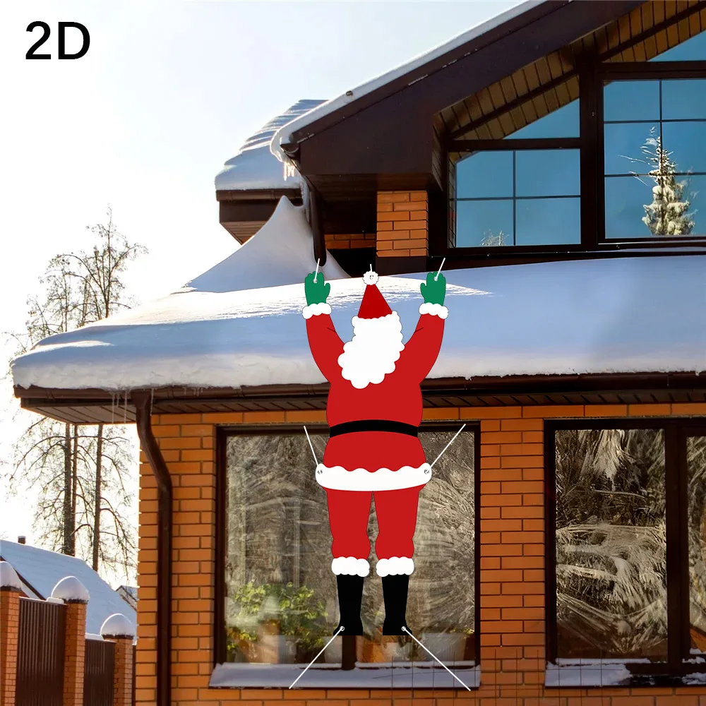 Weihnachtliche Hängedekoration Mit Weihnachtsmann-Ausschnitt, Weihnachtsmann-Ornament Für Veranda, Dachvorsprung, Haustür, Terrasse, Feiertagsdekoration, Weihnachtsfeier, Haus- Und Gartendekoration Weihnachtliche Hängedekoration Mit Weihnachtsmann-Ausschnitt, Weihnachtsmann-Ornament Für Veranda, Dachvorsprung, Haustür, Terrasse, Feiertagsdekoration, Weihnachtsfeier, Haus- Und Gartendekoration - Image 2