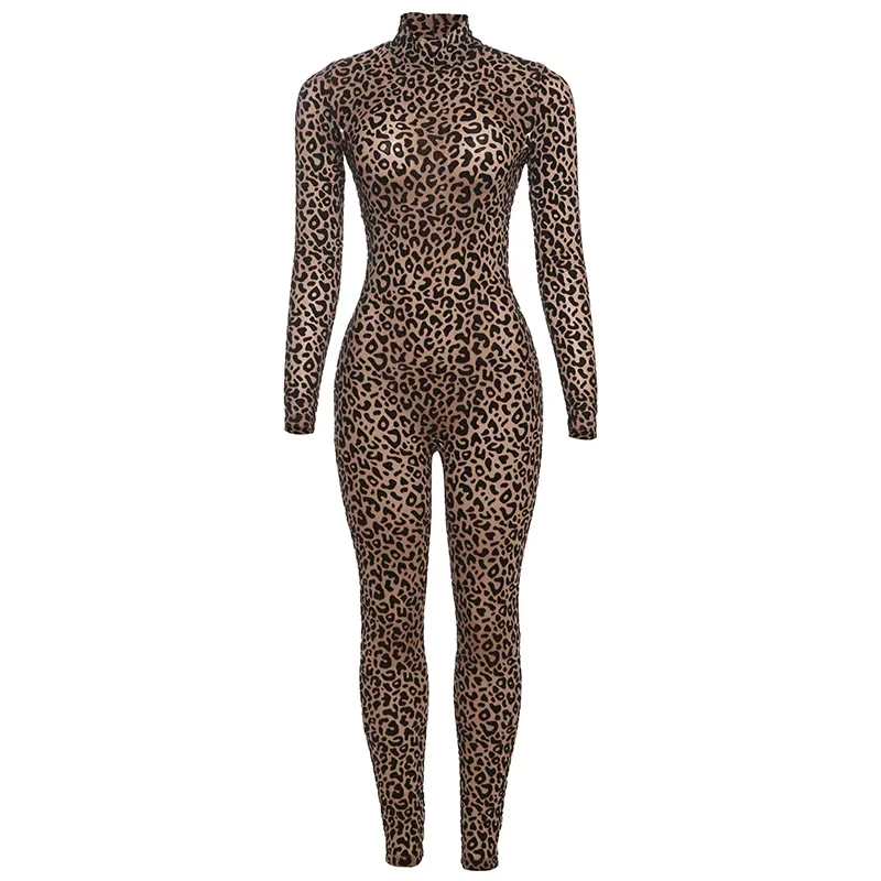Sisterlinda Midnight Y2K-Overalls, Hipster, Leopardenmuster, Volle Ärmel, Rundhalsausschnitt, Schmale Overalls, Weiblicher Trend, Party, Club, Einteiler Sisterlinda Midnight Y2K-Overalls, Hipster, Leopardenmuster, Volle Ärmel, Rundhalsausschnitt, Schmale Overalls, Weiblicher Trend, Party, Club, Einteiler - Image 6