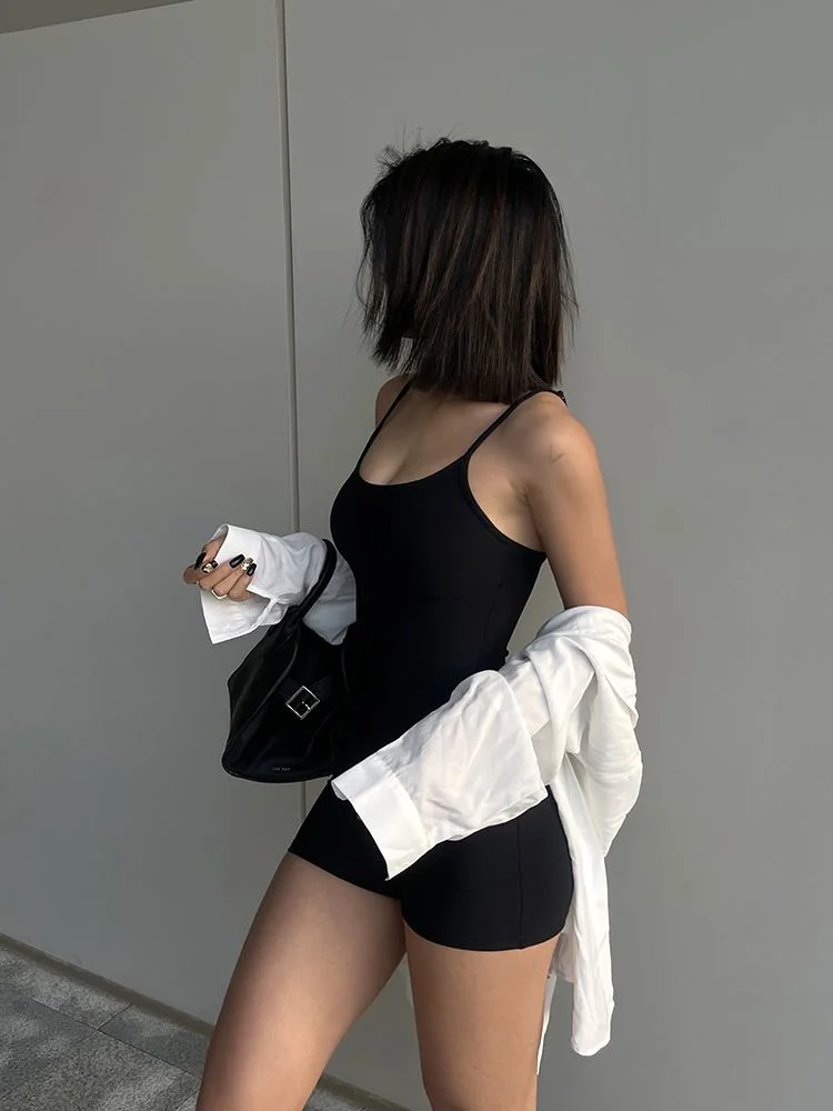 Solid Backless Tank Bodysuit Sexy Hot Camisole Top Jumpsuit Women'S Bodycon Summer Black Sleeveless Slim Rompers Y2K Clothing Solid Backless Tank Bodysuit Sexy Hot Camisole Top Jumpsuit Women'S Bodycon Summer Black Sleeveless Slim Rompers Y2K Clothing - Image 4