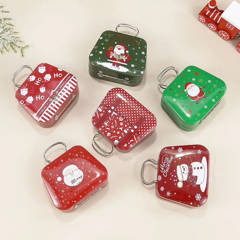 Weihnachten Weißblech Handtasche Weihnachten Zinn Geschenk Boxen Metall Candy Box Cookie Boxen Für Urlaub Weihnachten Party Liefert Ornamente Weihnachten Weißblech Handtasche Weihnachten Zinn Geschenk Boxen Metall Candy Box Cookie Boxen Für Urlaub Weihnachten Party Liefert Ornamente - Image 2