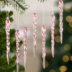 12/24Pcs Kristall Schneeflocke Klar Simulation Eis Anhänger Weihnachten Baum Hängende Ornamente Winter Thema Party Weihnachten Dekor