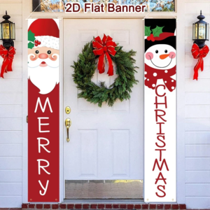 Weihnachtliche Türdekoration 2026 Frohe Weihnachten Banner Deko für Zuhause Hängende Weihnachtsornamente Navidad Frohes Neues Jahr Geschenk 2027