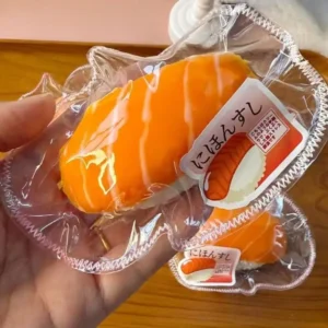 Simulation Food Sushi Squeeze Toys Handmade Creamy Shrimp Sensory Fidget Slow Rebound Pinch Silicone Squishy Toy Adult Kids