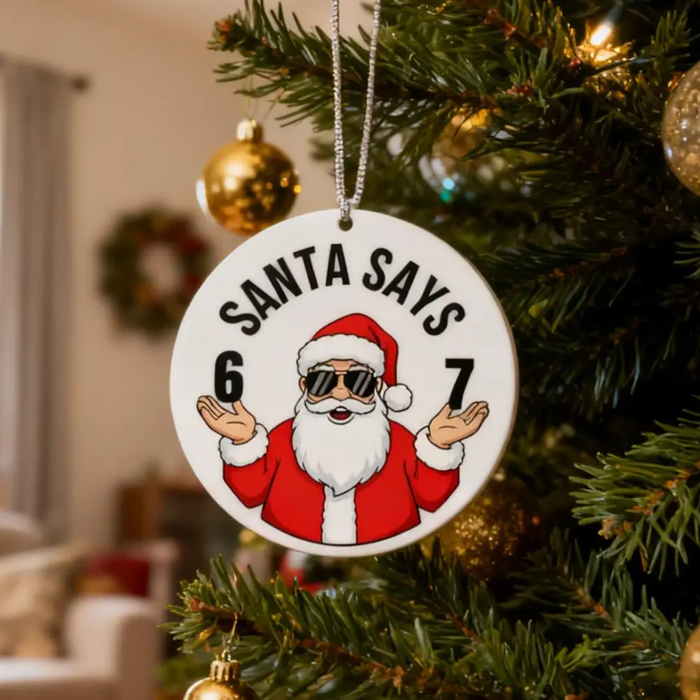 Lustiger Weihnachtsmann Sagt Sechs Sieben Weihnachtsornamente, Lustige 67-Meme-Ornamente Für Den Weihnachtsbaum, Gag-Geschenke, Strumpffüller Für Teenager Lustiger Weihnachtsmann Sagt Sechs Sieben Weihnachtsornamente, Lustige 67-Meme-Ornamente Für Den Weihnachtsbaum, Gag-Geschenke, Strumpffüller Für Teenager