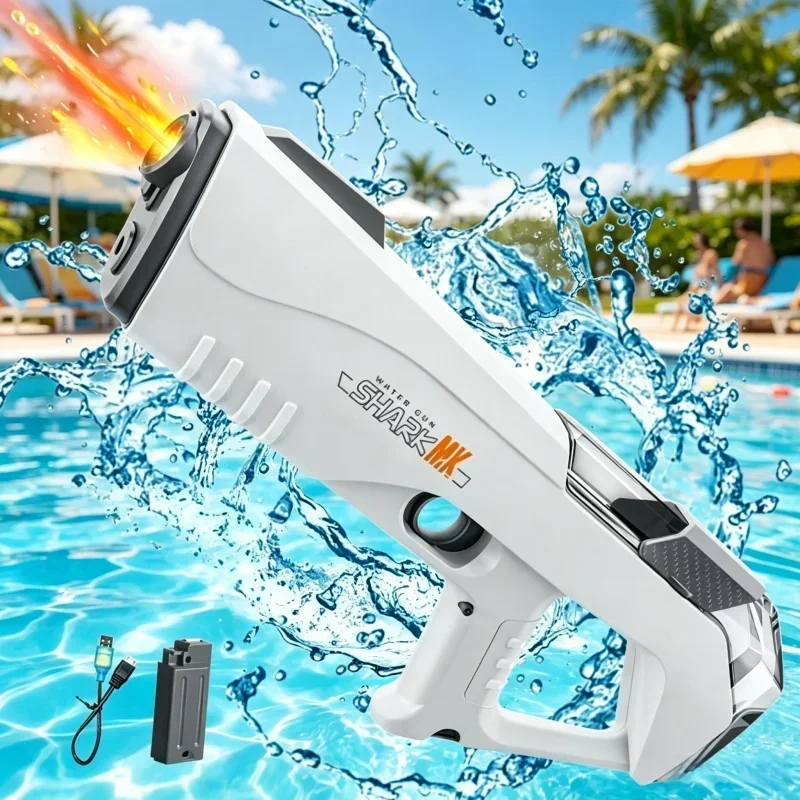 Simulated Firing Electric Water Gun Adults Children Shooting Game Automatic Water Absorb Water Blasters Summer Outdoor Kids Toys Simulated Firing Electric Water Gun Adults Children Shooting Game Automatic Water Absorb Water Blasters Summer Outdoor Kids Toys