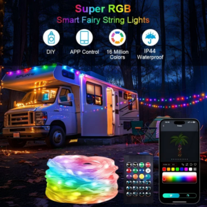 RGB Leder-LED-Lichterkette 10M 40M Smart Bluetooth Musik-Lichterkette IP65 Feiertagsdekoration