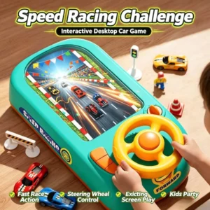 Simuliertes Fahr-Geschwindigkeits-Rennspiel, Handheld-Desktop-Automatik-Hindernisvermeidungsspielkonsole, Weihnachtsgeschenk