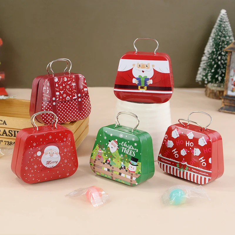 Weihnachten Weißblech Handtasche Weihnachten Zinn Geschenk Boxen Metall Candy Box Cookie Boxen Für Urlaub Weihnachten Party Liefert Ornamente Weihnachten Weißblech Handtasche Weihnachten Zinn Geschenk Boxen Metall Candy Box Cookie Boxen Für Urlaub Weihnachten Party Liefert Ornamente