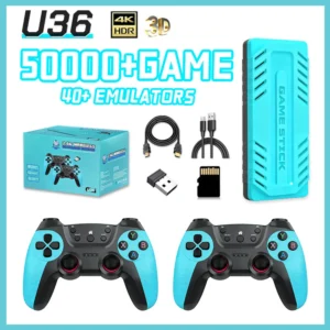128GB U36 Game Stick Retro TV Game Console With 50000+ Classic Games 40 Multi Simulators Plug Play Video Gaming Machine For Gift